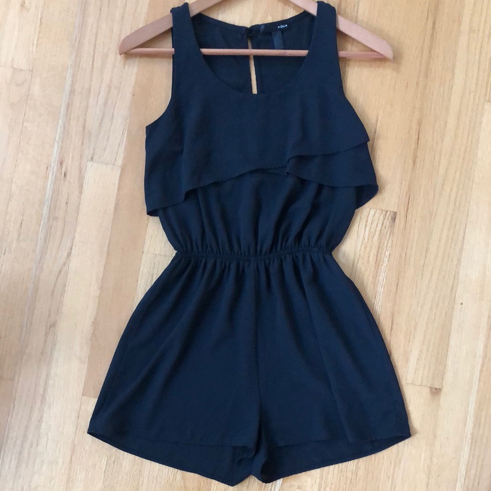 Bloomingdales AQUA Black Romper